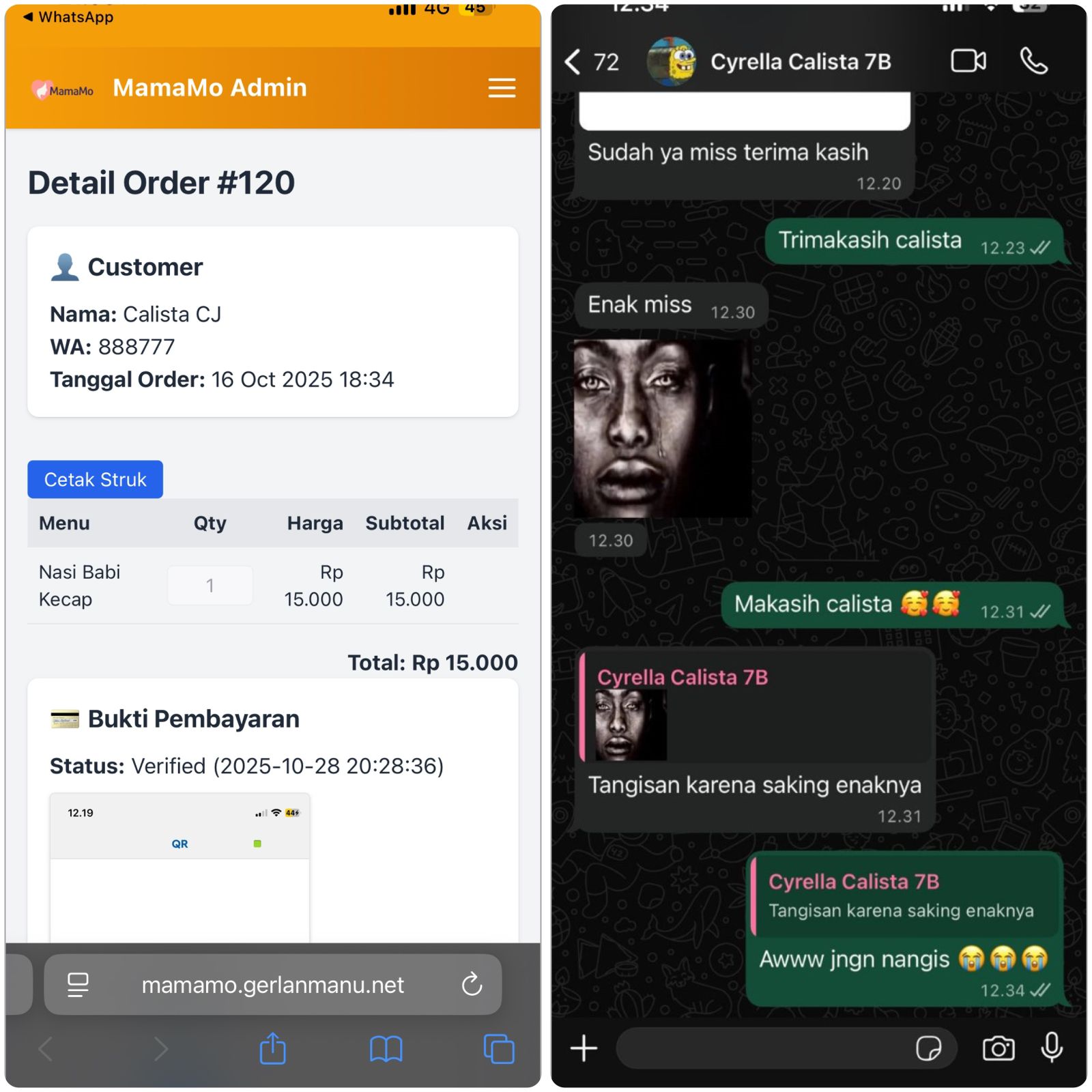 Testimoni Calista CJ